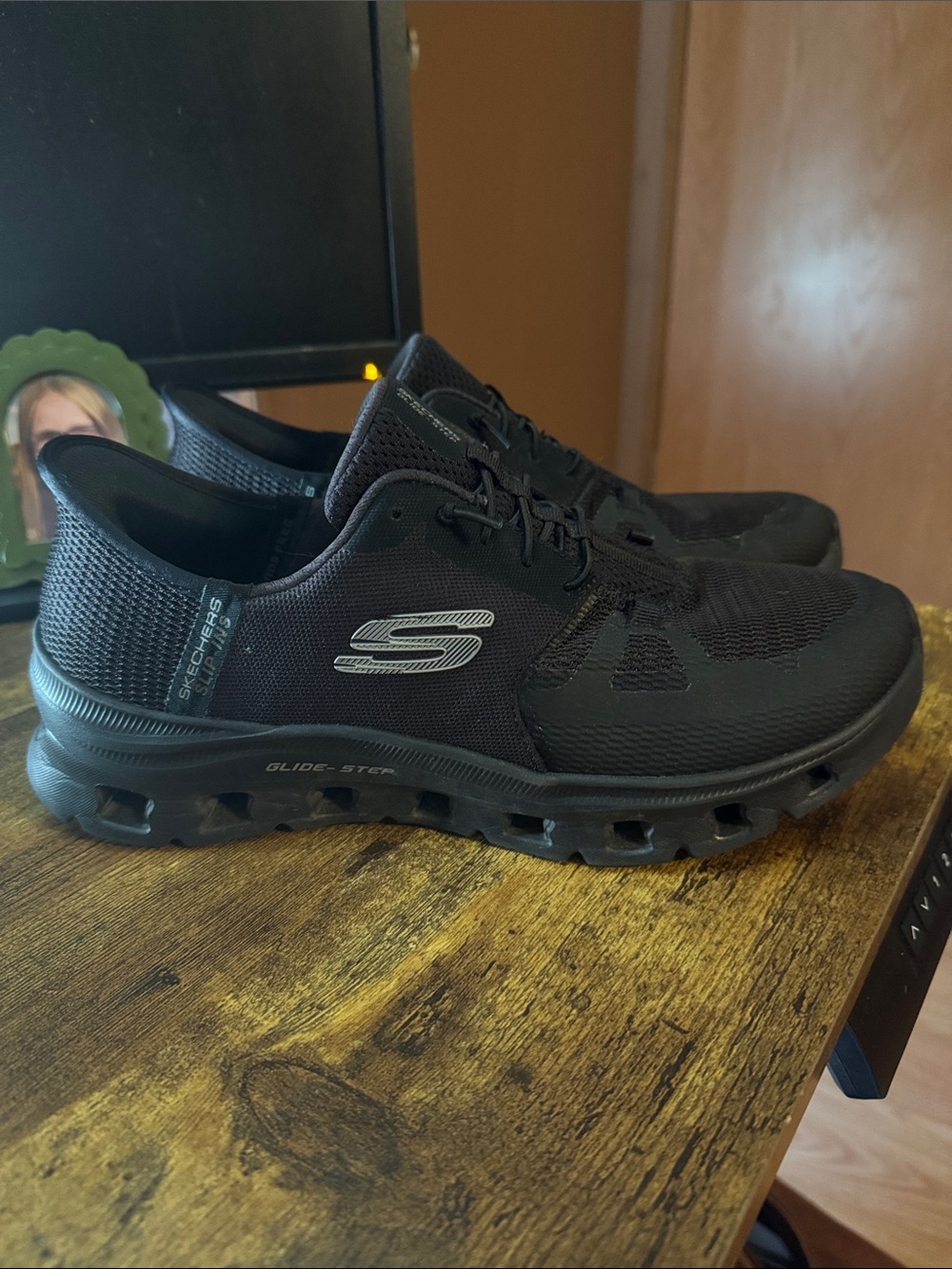 Skechers Men's Black Athletic Glide-Step Sneakers